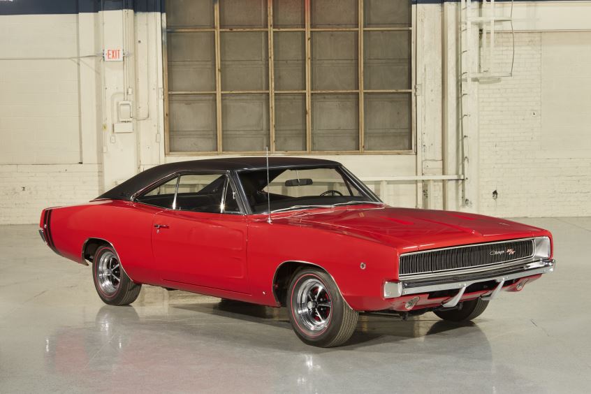 Red 1968 Dodge Charger 