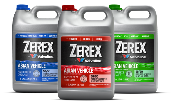Zerex Asian Red Vehicle 50/50 Prediluted Antifreeze – Valvoline